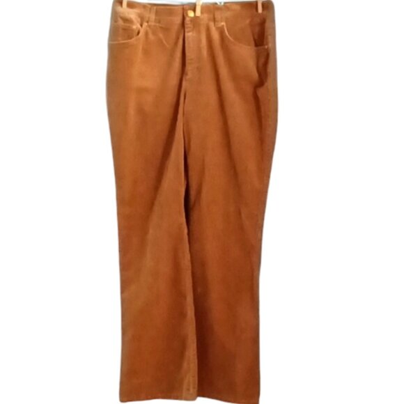 Jones‎ of New York Signature Brown Corduroy Stretch Pants Straight Leg Size 10 - Picture 1 of 8